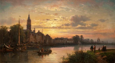 Dutch Sunset Scene, 1873